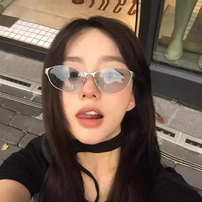 Y2K Sunglasses  Girl New Borderless Metal Fashionable Cool Versatile Luxury Brand High Quality Trendy Sunglasses