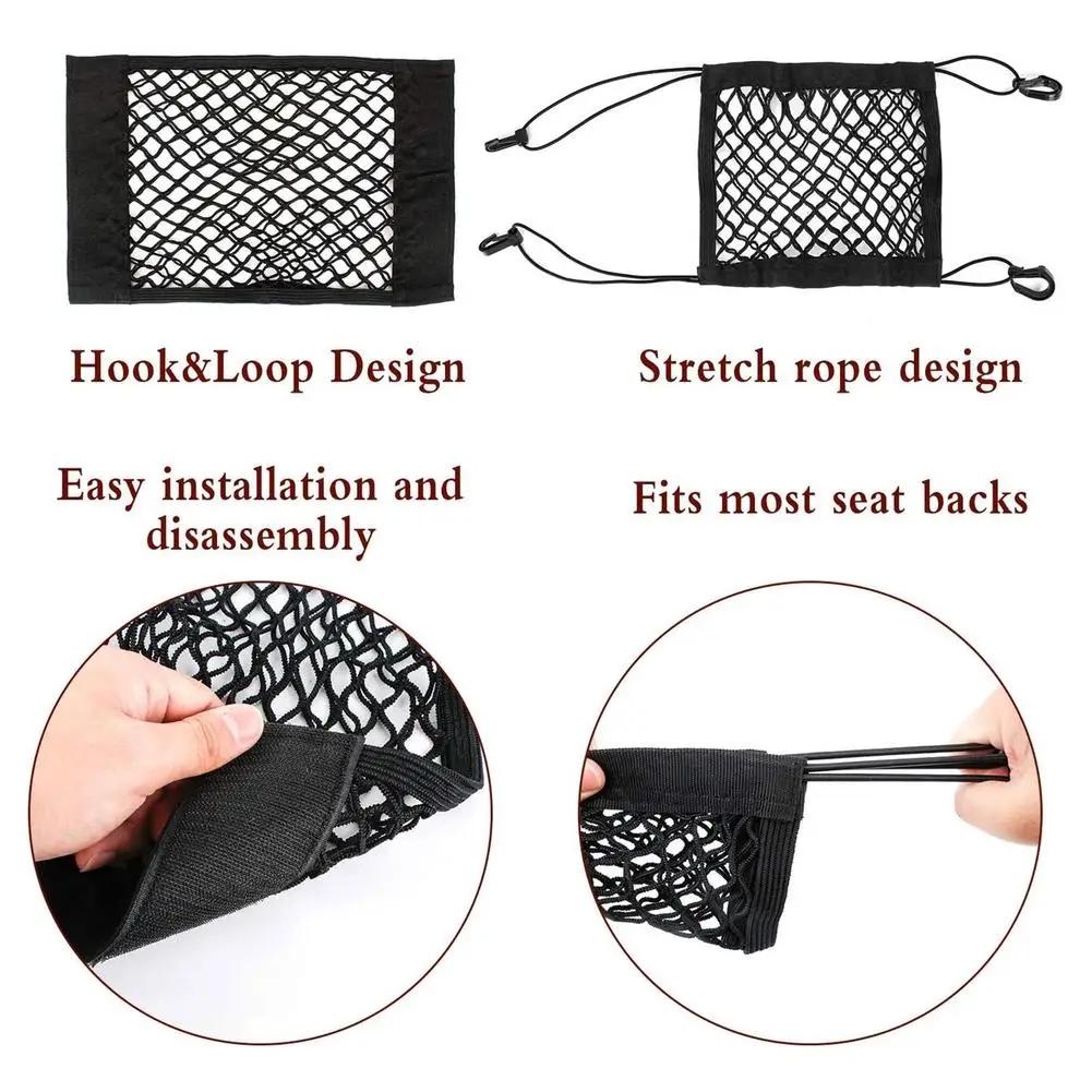BlackMotorcycle Helmet Storage Trunk Bag Motorcycle Luggage Net Hook Hold Bag Cargo Bike Scooter Mesh Fuel Tank Luggage Equipaje