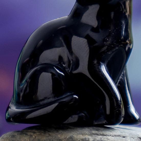 6Pcs Mini Resin Cats Glow-in-the-Dark Transparent Kitten Ornaments Miniature Cat Figurines for Fairy Garden Decor Micro Landscapes Crafts