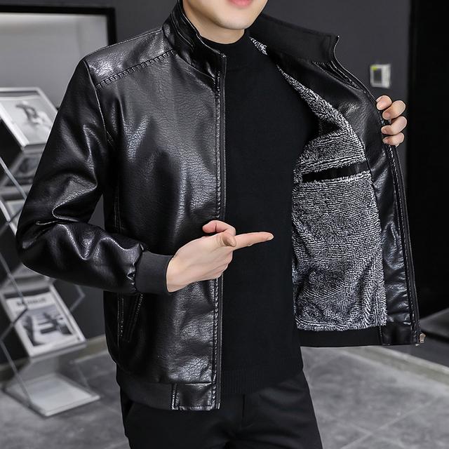 Men's Fashion Leather Jackets  Spring Autumn New Casual Motorcycle PU Jacket Biker Leather Coats Brand Clothing Big Size