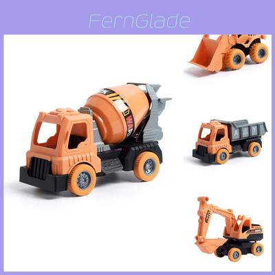 Excavator Bulldozer Transport Truck Mixer Truck Kid Toy With Movable Joints For Toddler Play