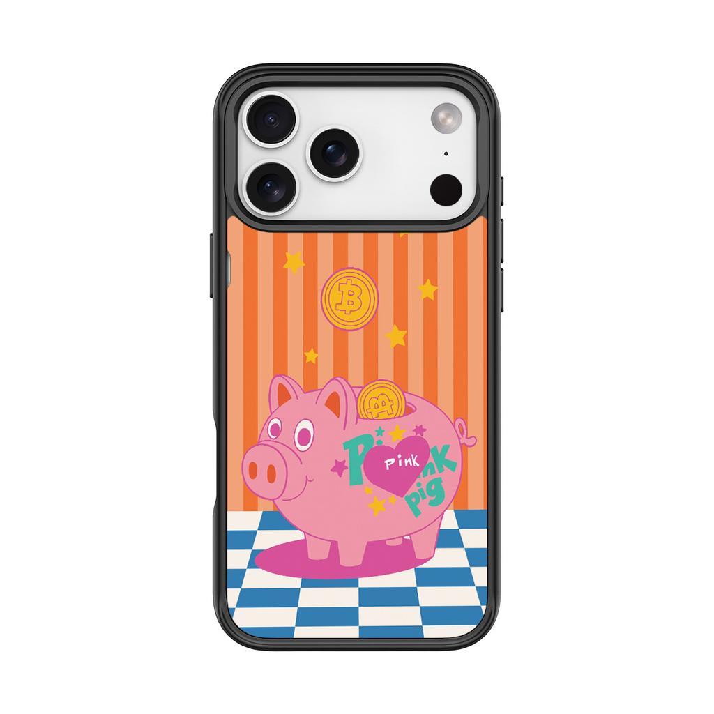 Applicable To Apple 17pro Mobile Phone Case, Advanced Sense 16 Replaceable Back Plate 15promax Magnetic Mobile Phone Case, Saving Money Pig.