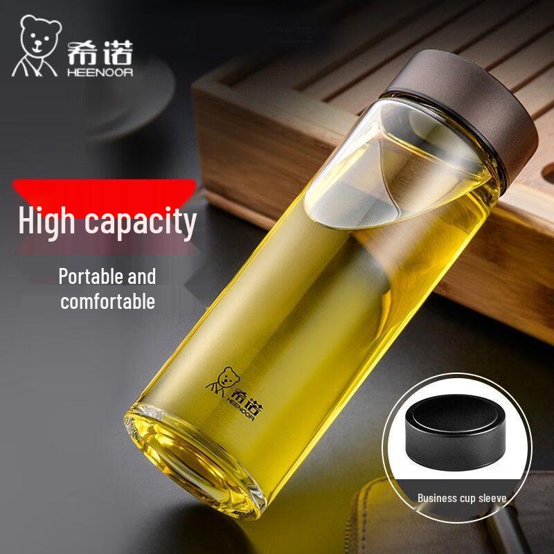Xishino High Borosilicate Glass Water Cup with Lid