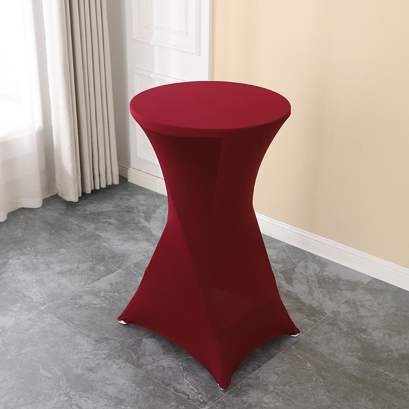High-End Elastic Table Cover for Banquets & Weddings - Round Cocktail and Bar Skirt