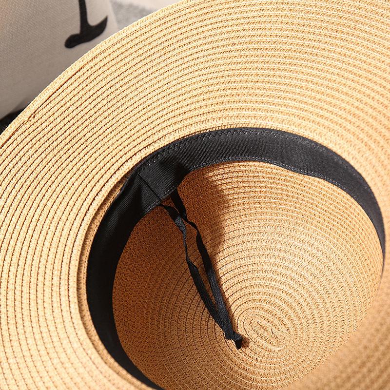 Women's Wide Brim Straw Sun Hat - Foldable Beach & Vacation Hat