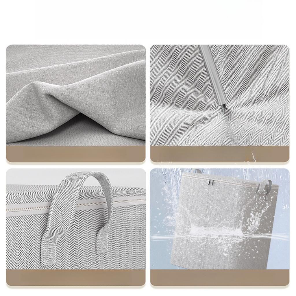 1 Velká krytá úložná taška, Odolná, Může uskladnit oblečení, deky, ložní prádlo, Organizér šetřící místo, Třídění a skladování oblečení