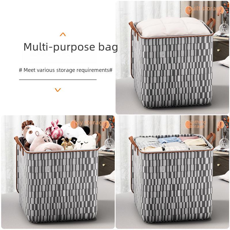 Portable Luggage & Quilt Storage Bag with Dirty Clothes Hamper