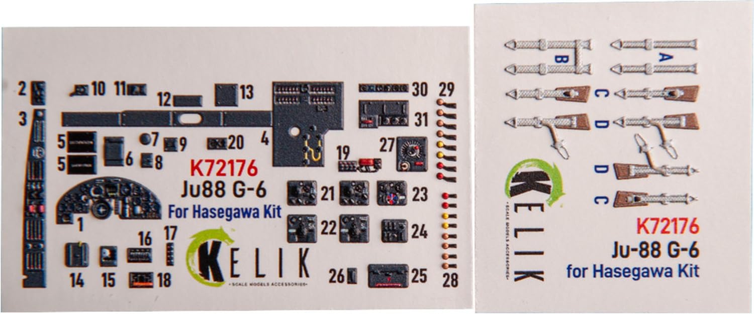 

Reskit Interior 3D Decal Plastic Model Decal RSKK72176 1/72 Ju88G-6 (for Hasegawa) (Airplane)
