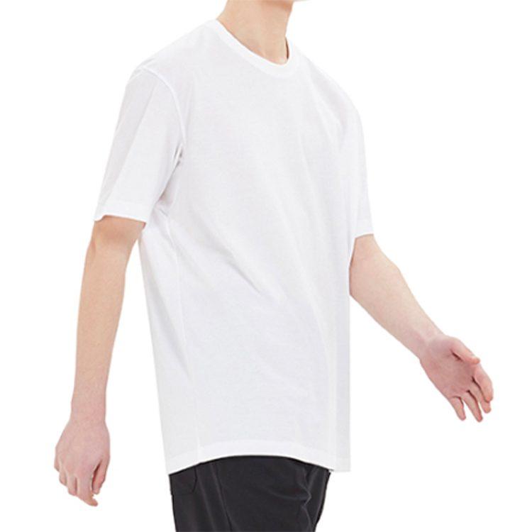Y 3 T Shirts Men's White Crew Neck Moderate Straight Fit FN3349