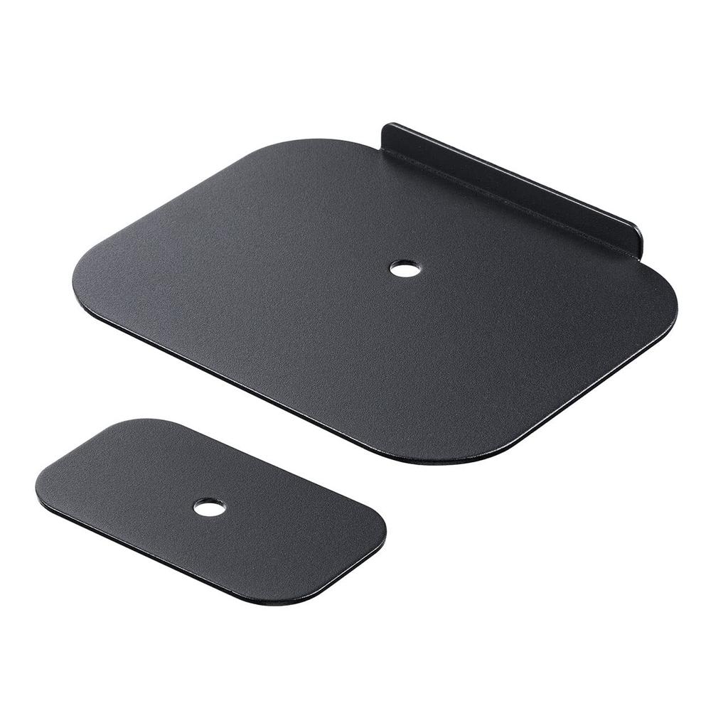 Sanwa Direct Monitor Arm Reinforcement Plate with Clamp and Grommet, Steel Construction, Scratch-Resistant, Desk Protection, Black, 100-LA065