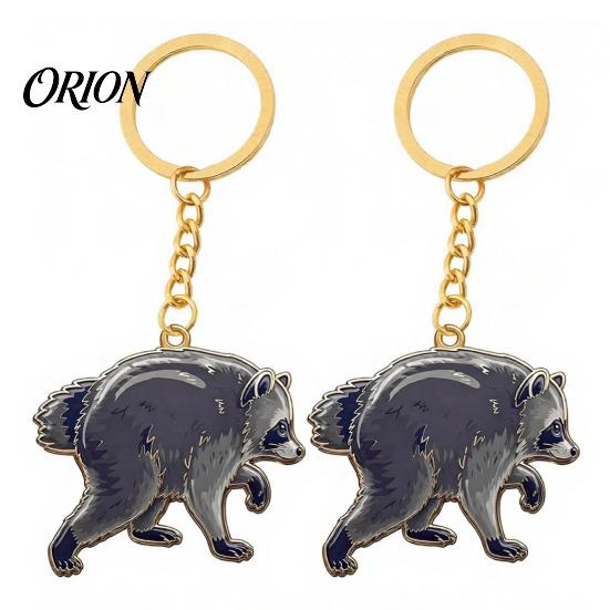 Animal Shaped Charm 1/2/3Pcs Raccoon Keychain for Backpacks, Golden Plated Car Key Ring, Backpack Decoration Decorative Pendant, Gift Lovers Shape