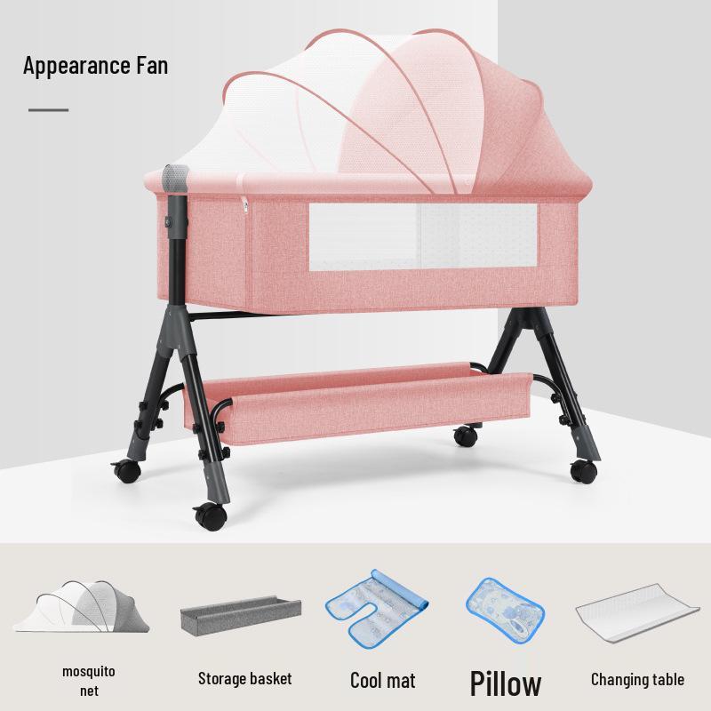 Трансформируемая детская кроватка и колыбель: Портативная, Складная, Многофункциональная Прикроватная Колыбель для Новорожденных.