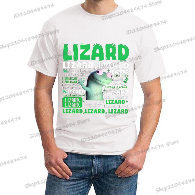 

New Lizard Lizard Lizard Meme Trendy Printing T Shirt Men Women Hippie Humorous Streetwear Short Sleeve Anime Animal T-shirts S