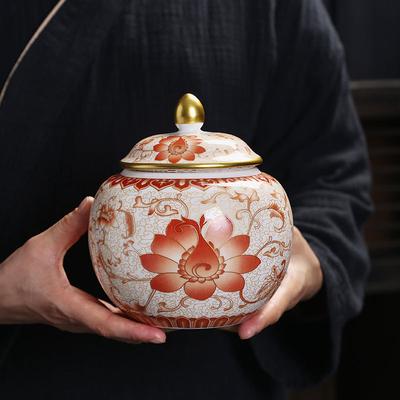 Ceramiczny Słoik na Imbir Dekoracyjny Słoik Duży Brzuch Gospodarstwo Domowe Emaliowany Słoiki Uszczelnione Pół Funtowe Pojemnik na Herbatę Wszechstronne Słoiki do Przechowywania Wystrój Domu