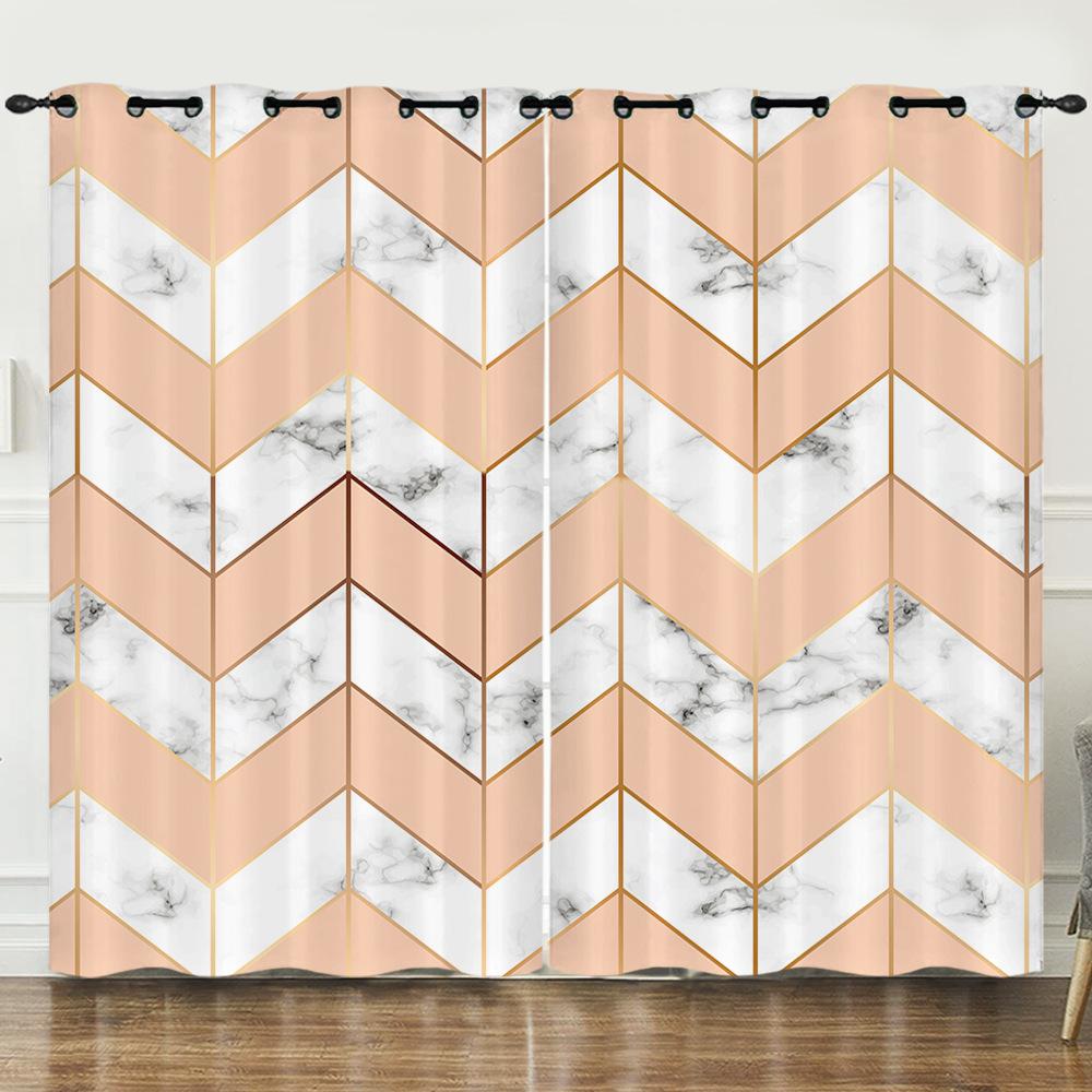 Curtain Ethnic Style 3D Digital Printing Blackout Curtain Punching