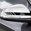 2Pcs PVC Car Logo Rearview Mirror Badge Body Decor Sticker For Ford Ranger Focus Kuga Mustang MAX Transit Mondeo MK7 8 Accessory