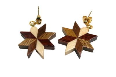 Parquet Earrings F by Hakone Maruyama Bussan