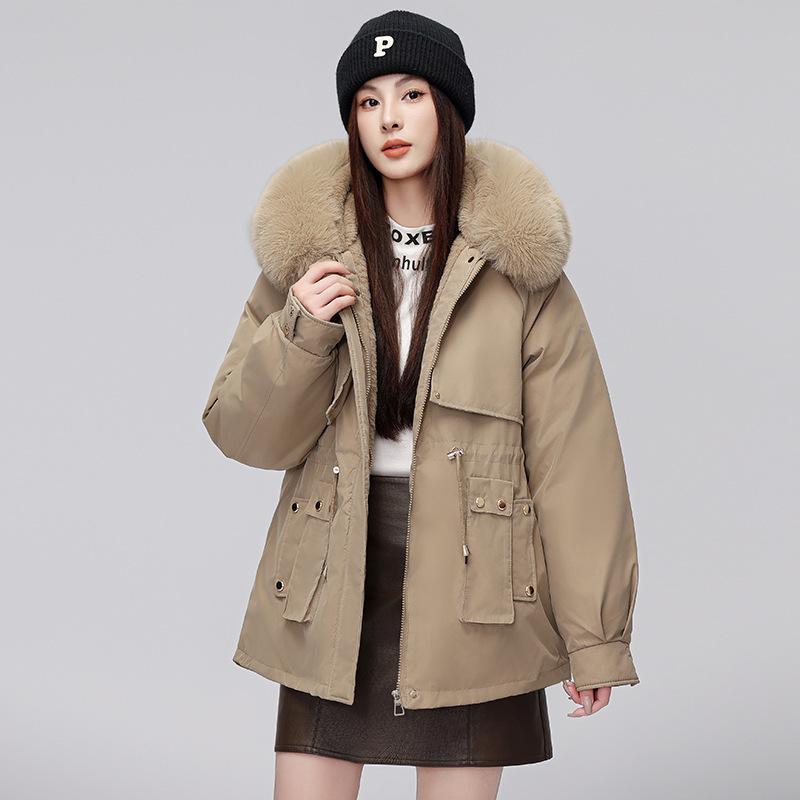 Short Pie Overcomes Women's Winter New Down Cotton Clothes Thickened and Fleece Large Size Warm Jacket