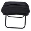 Outdoor Folding Stool Sling Bag 2 in 1 Portable Chair and Storage Pouch for Camping Hiking Fishing Black