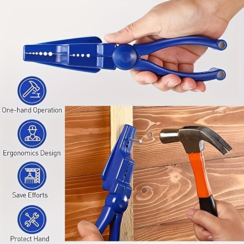 1pc Nail Assist, Cement Steel Nail Safety Cover, Nail Clamp, Hammer Preventer, Nail Tool