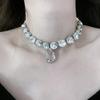 Vintage Duży Łezka Choker Luksusowe Naszyjniki Kryształowe Damskie Duży Naszyjnik z Dżetami na Biżuterię Ślubną