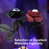Horror Flower Rose Artificial Flower With Eyeball Halloween Supplies 41cm Black Fake Flower Cosplay Costume Accessories
