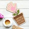 Hand Painted Mother's Day Plaque Decoration Mom Gifts Flower Table Decor Ornament DIY Handprint Sign Home Party Decorations