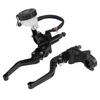 Universal 78"(22mm) Motorcycle Brake Clutch Master Cylinder Reservoir Levers Set Black
