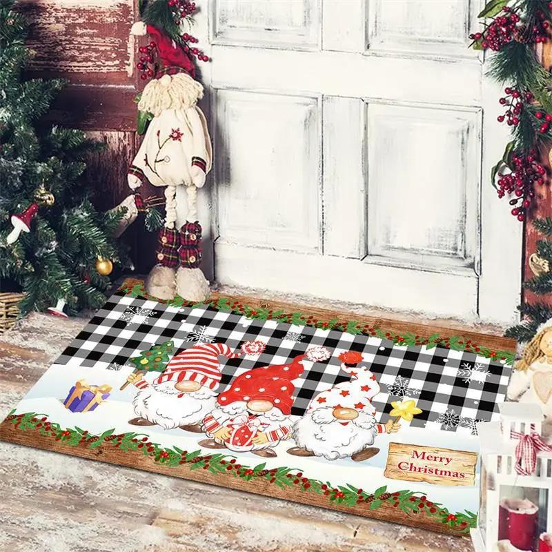 Christmas Entryway Welcome Doormat Bedroom Porch Non-Slip Rug  Merry Christmas Home Decor New Year Gift