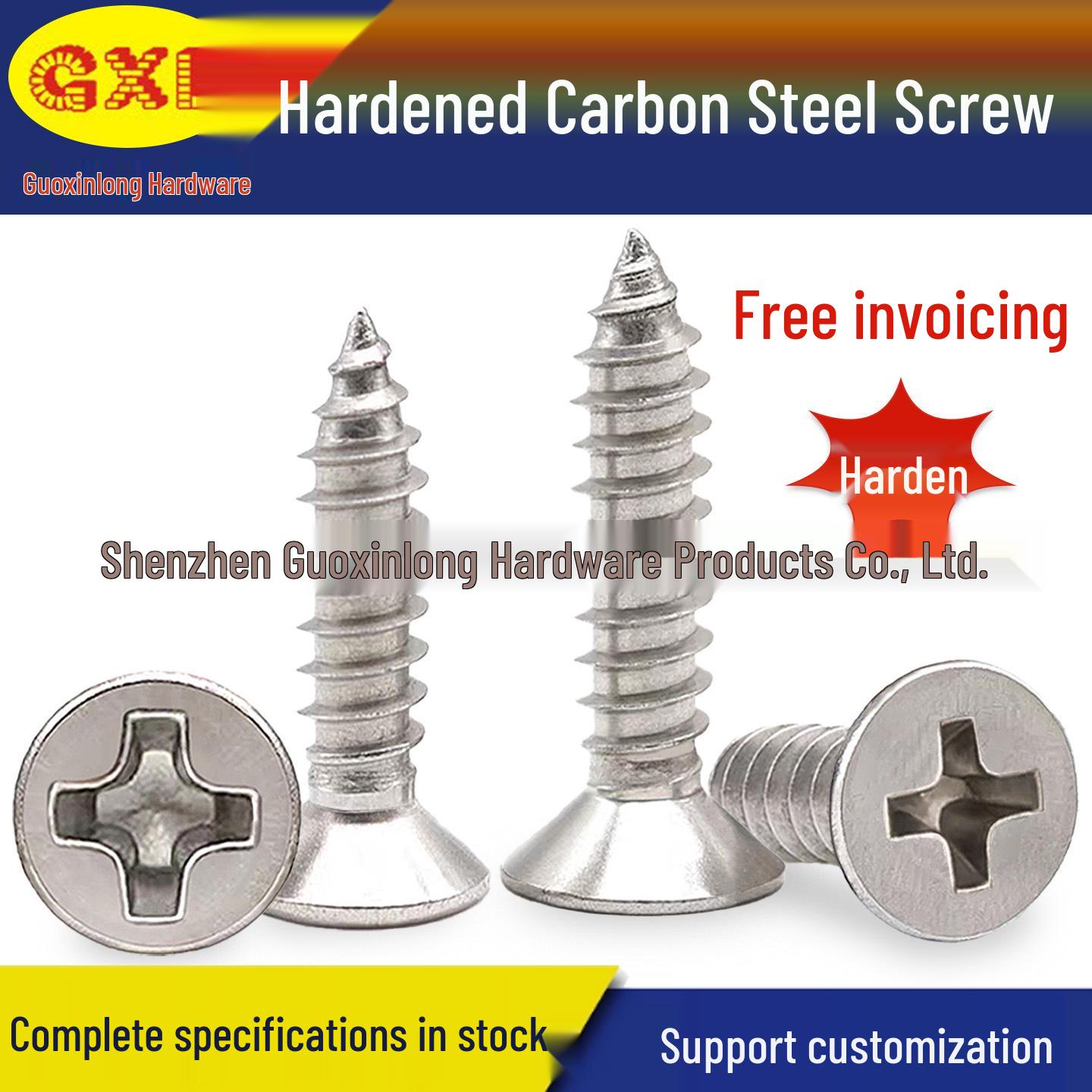 

Nickel-Plated Hardened Pan/Flat Head Self-Tapping Screws (KA1 - M4) 4*8, Nickel Plated, 200 Pcs