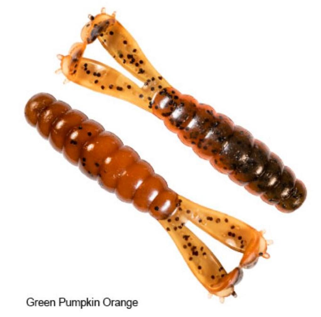 Zman Soft Lure Goat 3.75 Inch 4/Pack Green Pumpkin/Orange (4295)