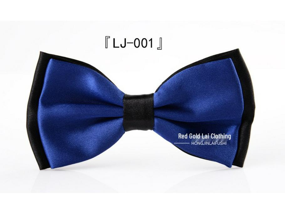 Men's Korean Style Color Block Bow Tie - Custom Business Casual & Formal Fashion Accessory