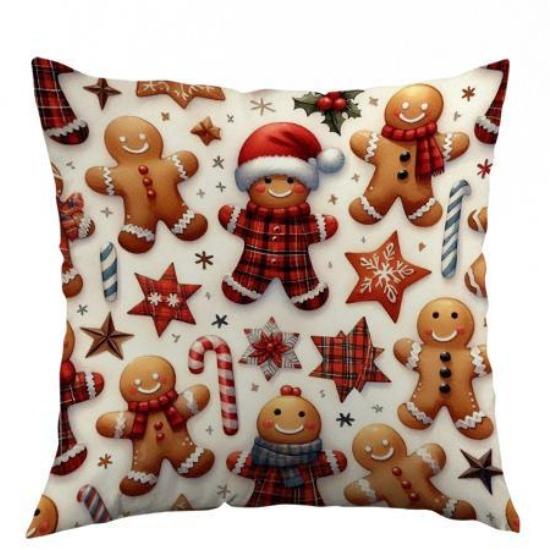 Christmas Cushion Cover Christmas Tree Elk Cushion Cover Polyester Printed Cushion Cover
