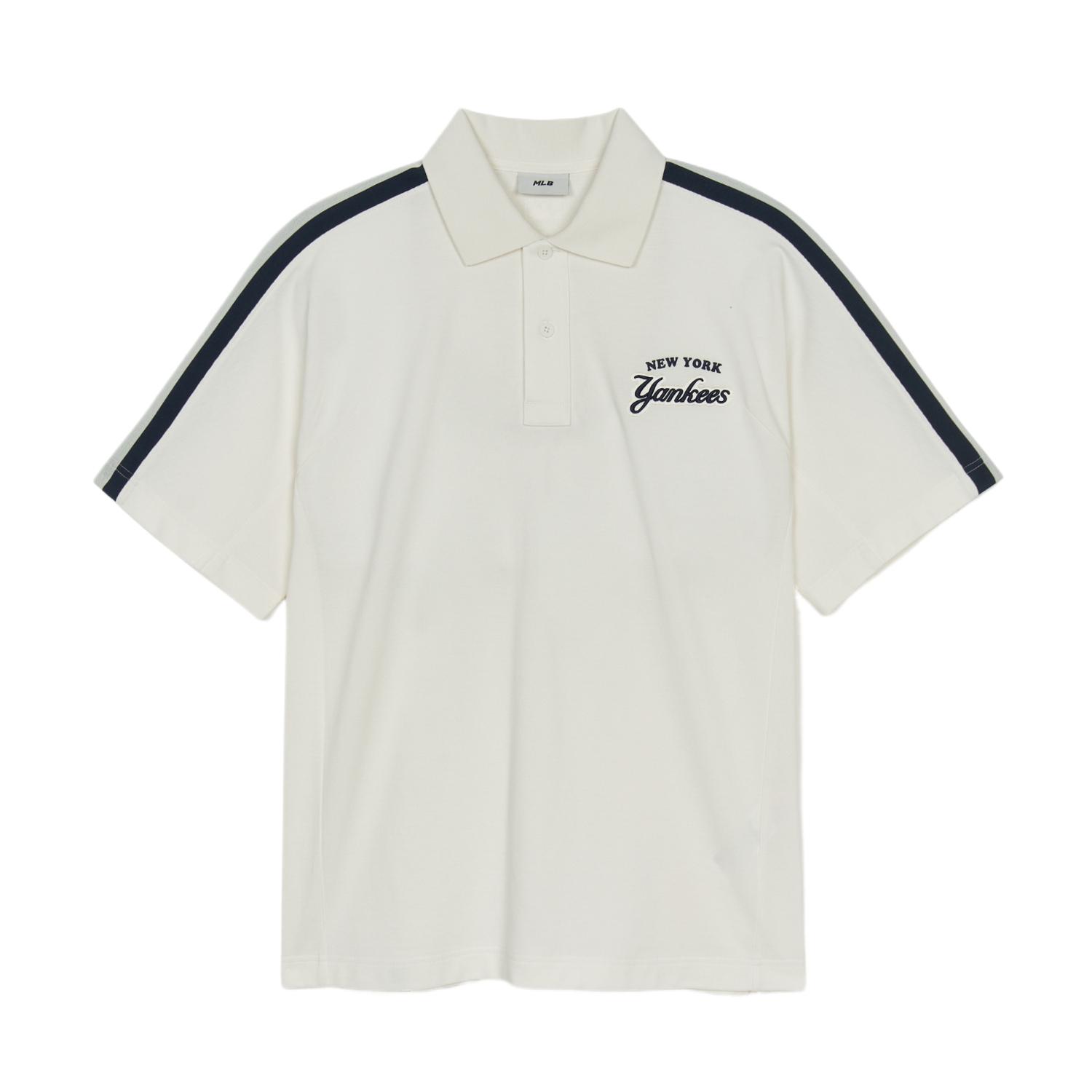 MLB New York Yankees Overfit T Shirt Men s Cream 3APQV0153-50IVS S