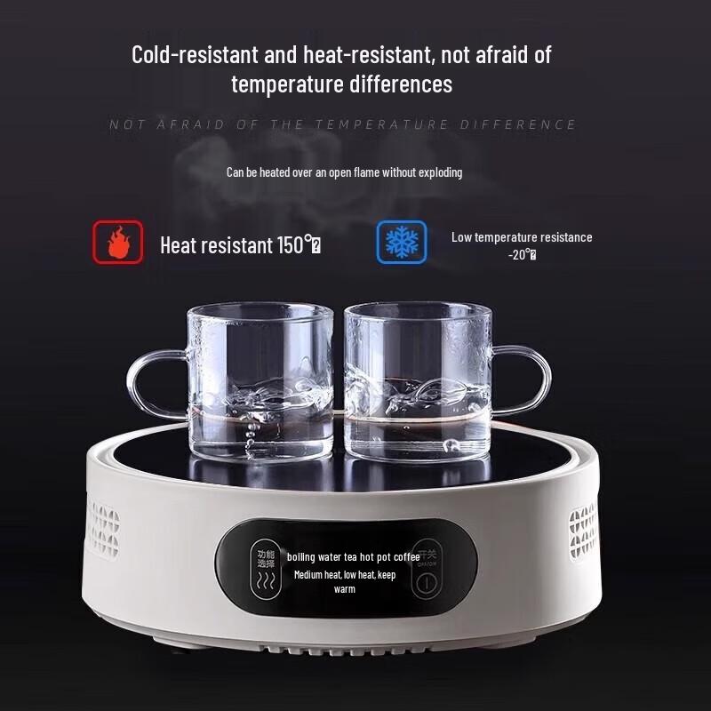 YIHUTEA Heat-Resistant Glass Tea Cups