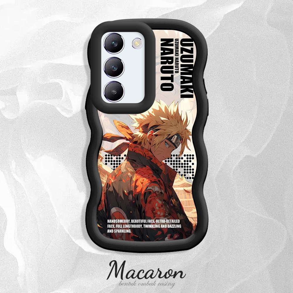 

Окрашенный узор Big Wave Edge Мягкий силиконовый материал Macaron чехол для телефона противоударный защитный резиновый чехол для OnePlus Vivo Motorola Moto Vivo Y27 5G чёрный