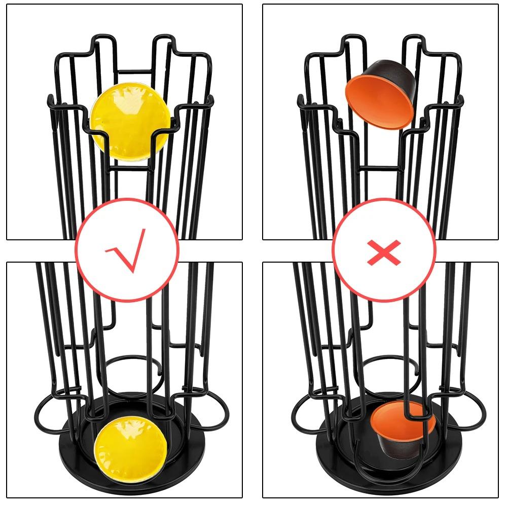 Vertical Coffee Capsule Display Rack Black Coffee Capsule Tower Stand  Company Pantry