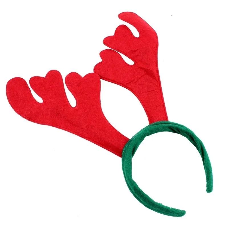 New 1 Pcs Red Christmas Headband For Kids Christmas Deer Party Xmas Hair Band Clasp Headwear New Festival Decoration Gift