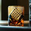 Japansk Svart Kriger Rustning Edo Kiriko Whisky Tumbler Ravkrystaller Whiskykopp High-end Vinglass Håndskåret Cognacglass
