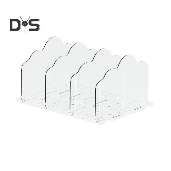 

Органайзер для сумок, разделитель, гладкий край, без заусенцев, простая установка, регулируемая прозрачная полка для хранения сумок, разделитель-клатч S