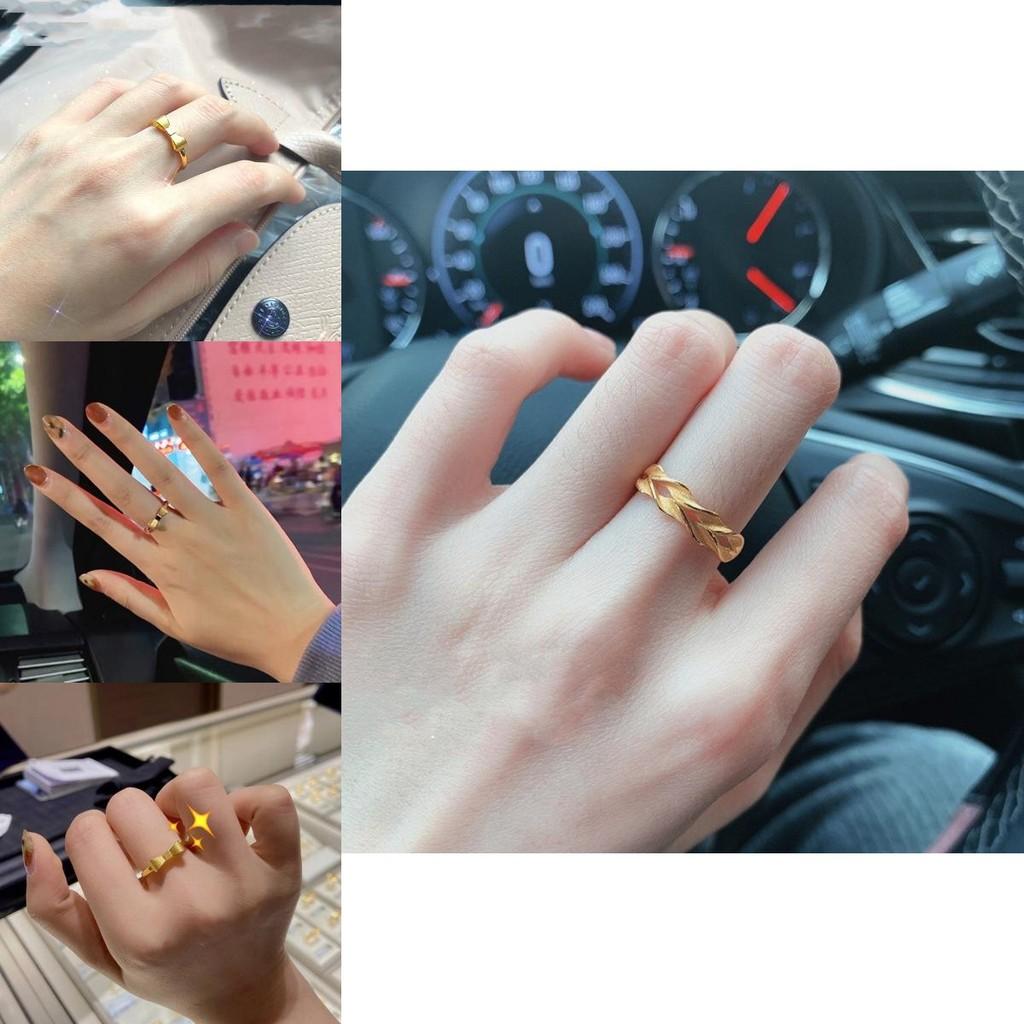 Delicate Brass Gold Coated Bowknot Ring Beautiful Twisted Design Adjustable For Ladies