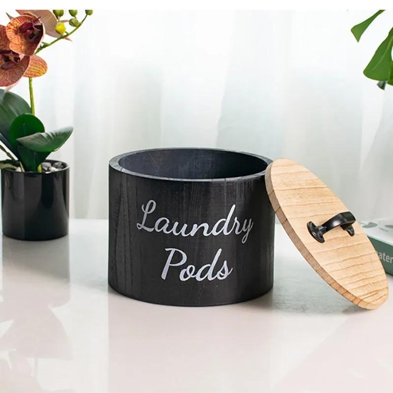 1PC Coffee Filter Holder Wooden Coffee Filter Container Coffee Filter Storage with Lid Coffee Filter Basket for Counter