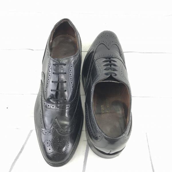 Vintage American Gentleman USA Leather Wingtip Black 26.5(USED)