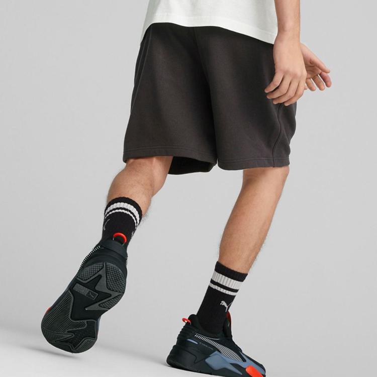 Puma Solid Color Elastic Waist Sports Shorts Men shorts Black 620637-01