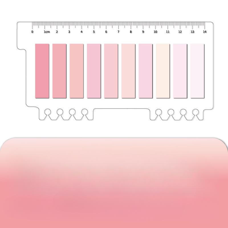 Solid Color Sticky Note Index Label Book Notebook Page Marker Paper Bookmark Tearable Waterproof Stationary Stickers