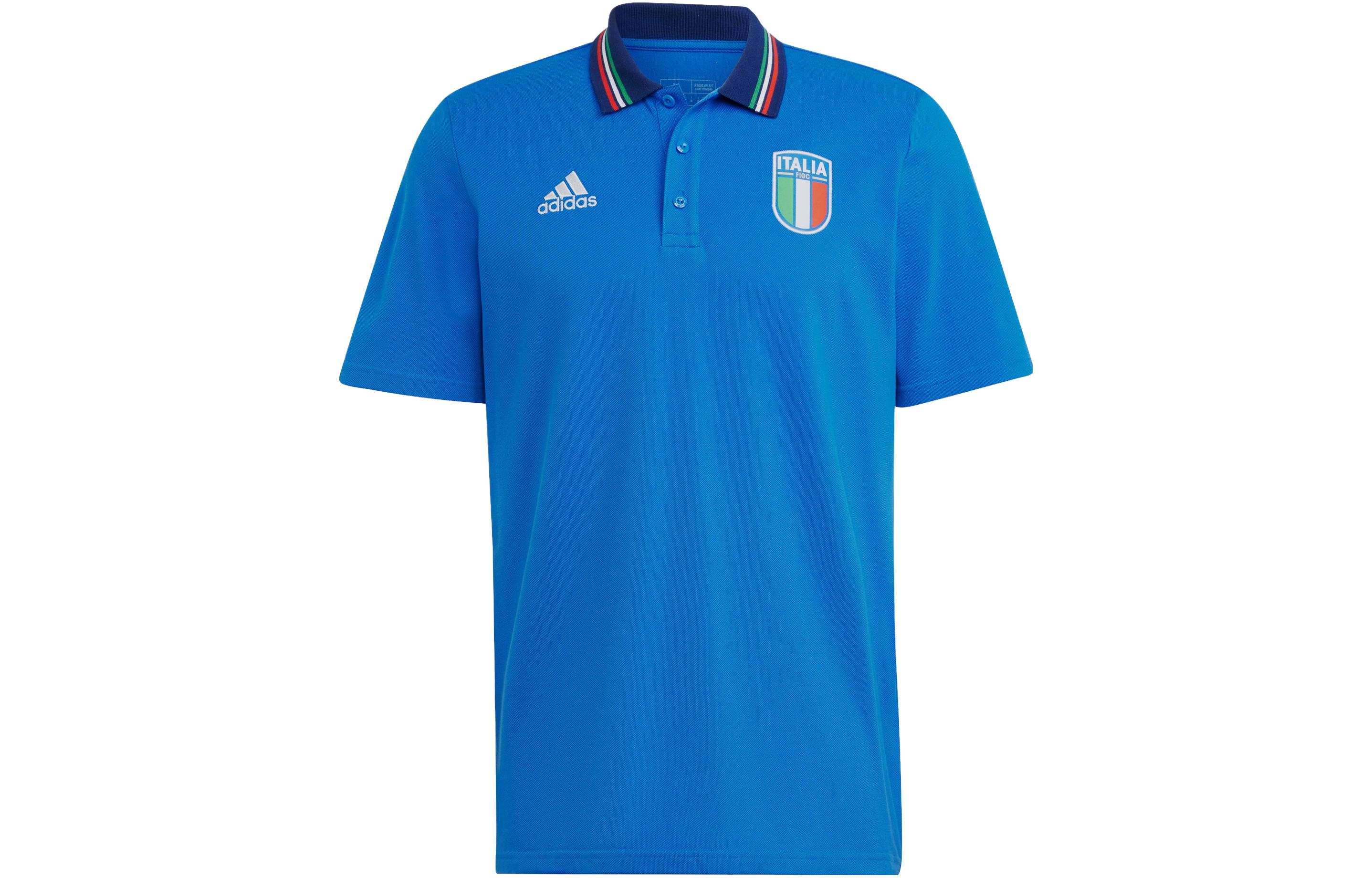 Adidas Italy Polo Shirt Men s Blue HT2181 L
