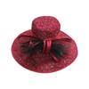 Fashion Trendy Brand Breathable Mesh Visor Women'S Summer Lace Flower Beach Hat Folding Sunscreen Sun Hat