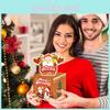 Paper Christmas Theme Gift Box With Santa Claus Pattern Party Prop Decoration