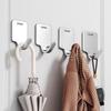 Thick 304 Stainless Steel No-Drill Adhesive Wall Hook for Bathroom and Door Storage