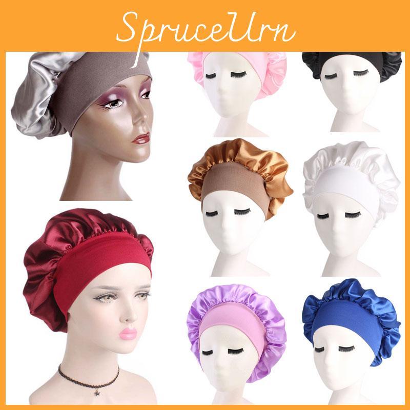Premium Polyester Satin Bonnet Cap For Women Ideal For Sleeping And Hair Maintenance